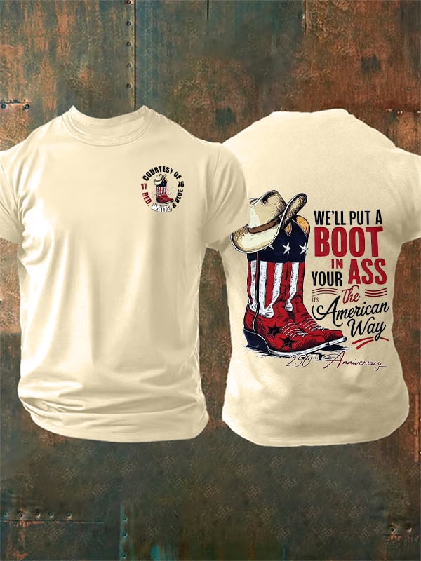 Men's WE'LL PUT A BOOT Print T-Shirt