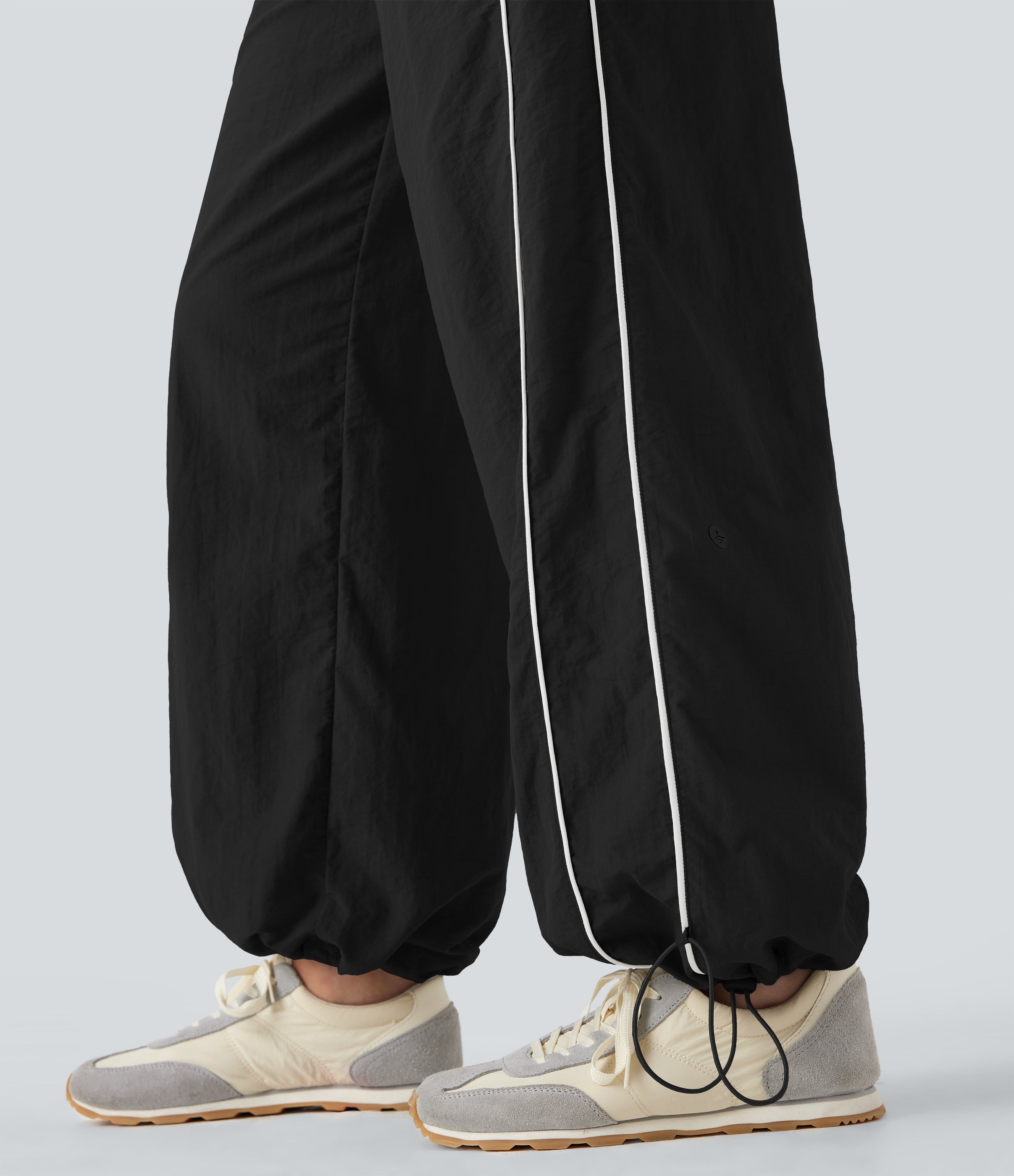 Mid Rise Wide Leg Cool Touch Casual Pants with Pockets