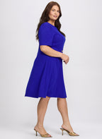 Buttoned-Tab Detail Dress