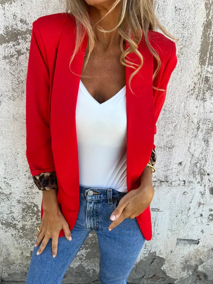 CLEARANCE SALE🔥Leopard Lined Blazer