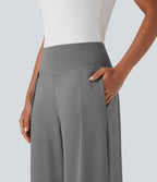 High Waisted Wide Leg Casual Pants with Pockets