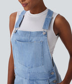 FlexTM Denim Casual Overalls with Pockets