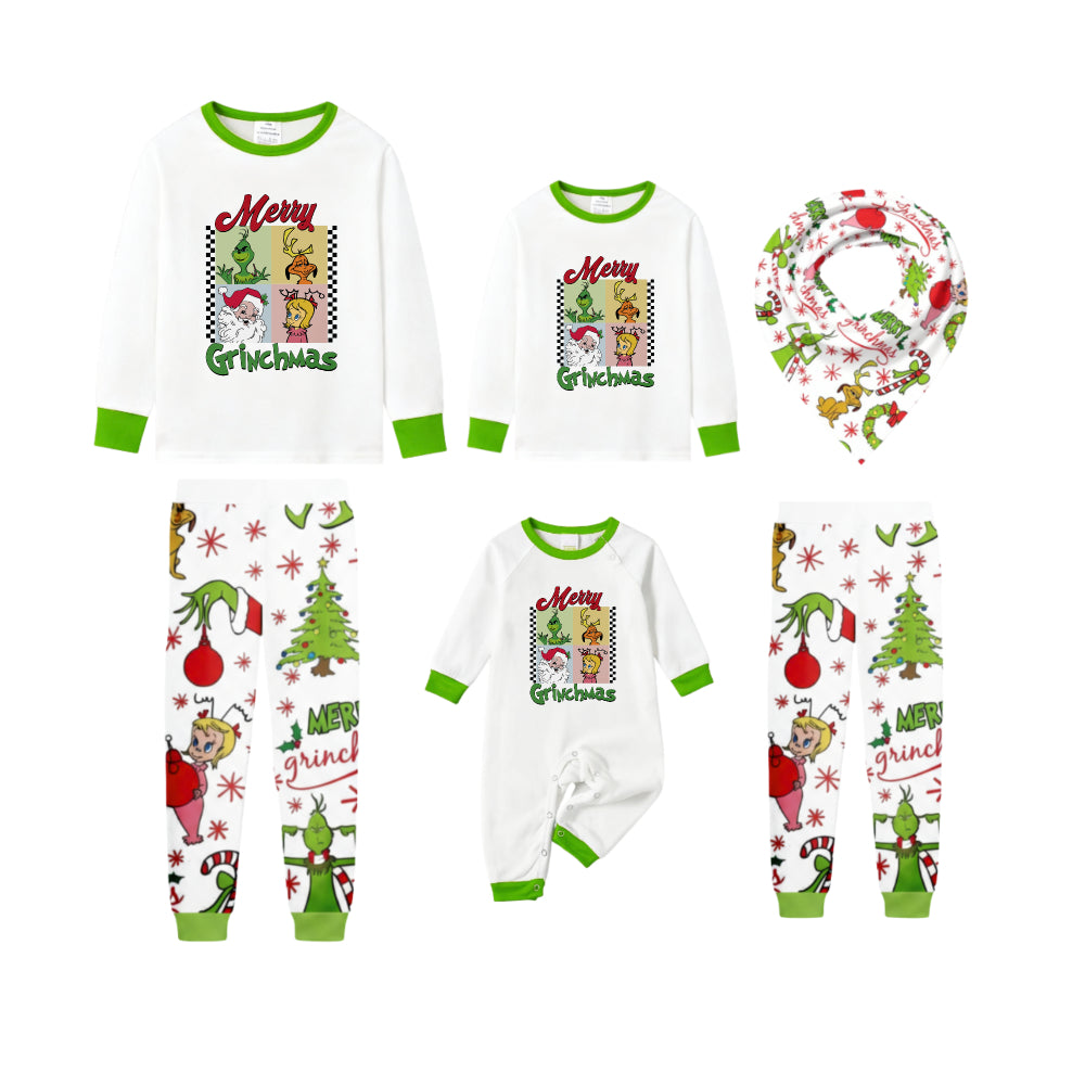 Holiday Family Christmas Pajamas Set With Classic Xmas Character Pattern Print