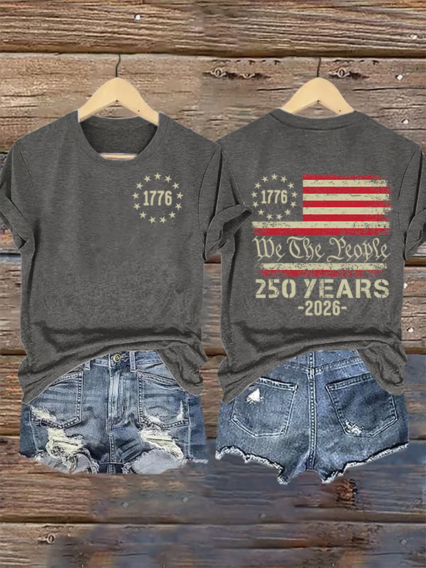 Women's  250 YEARS Print Casual T-Shirt
