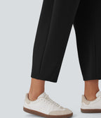 High Waisted Barrel Leg Casual Pants with Pockets