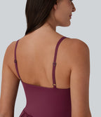 BreezefulTM Pleated Adjustable Buckle 2-in-1 Micro Mini Quick Dry Casual Slip Dress with Pocket-Easy Peezy
