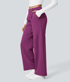 2026🔥 FlexTM High Waisted Pocket Straight Leg Work Pants