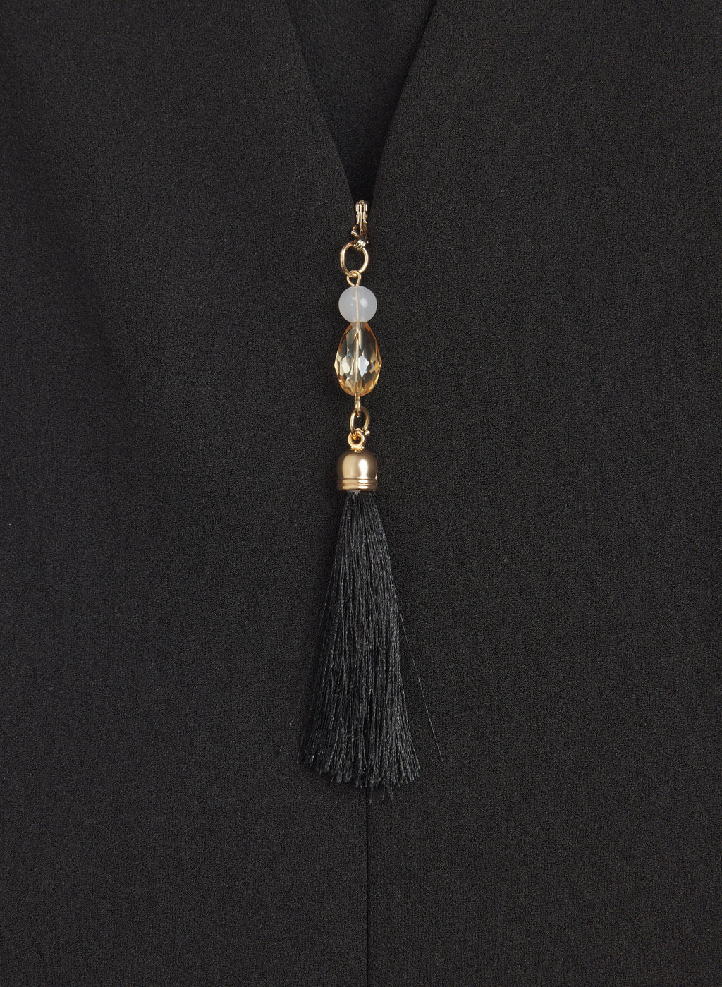 Zip-Up Tassel Detail Dress
