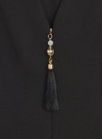 Zip-Up Tassel Detail Dress