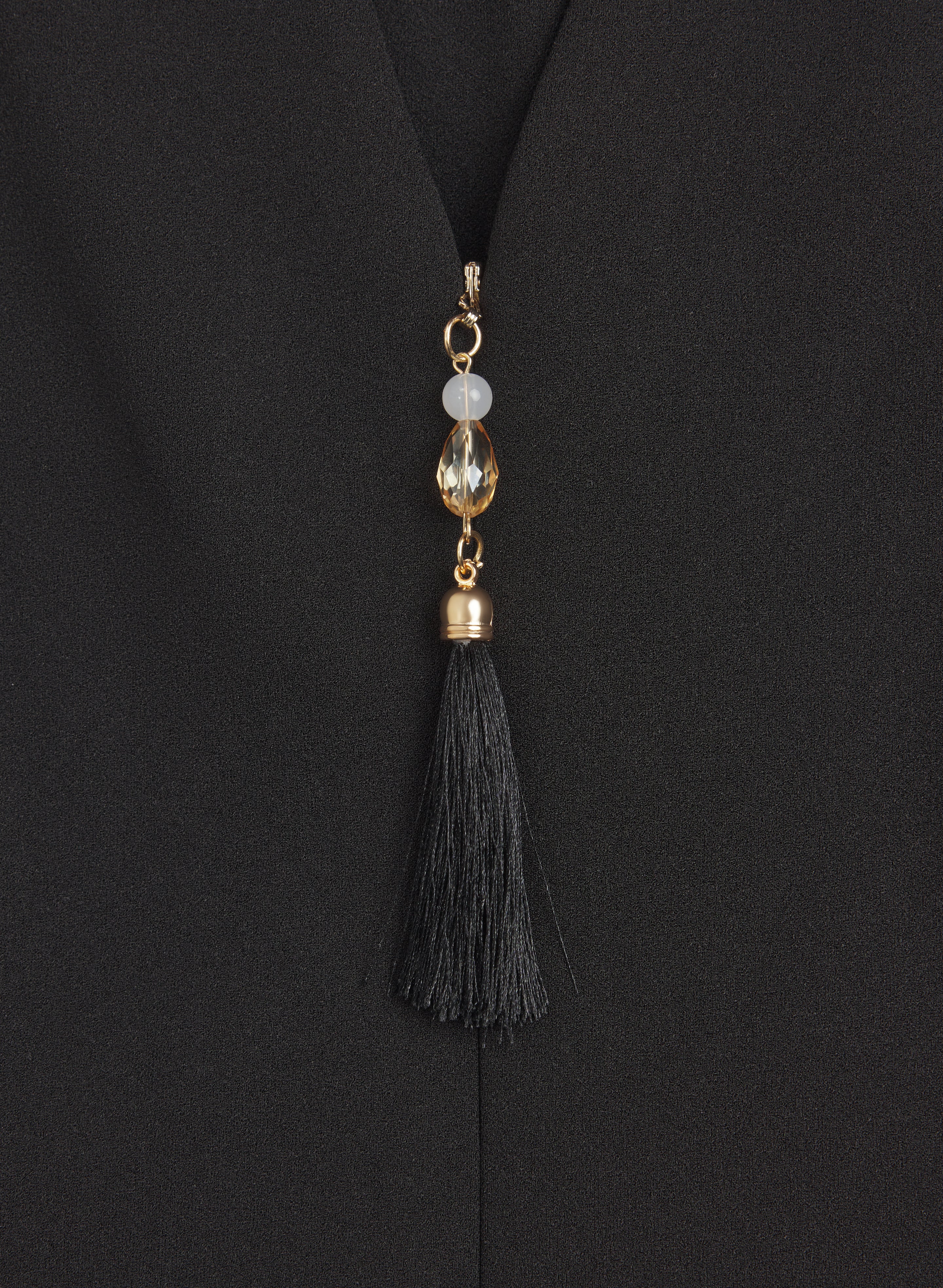 Zip-Up Tassel Detail Dress