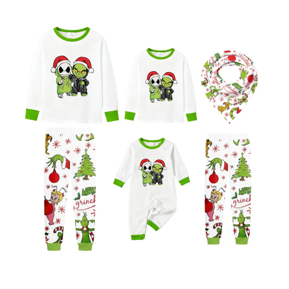 Holiday Family Christmas Pajamas Set With Christmas Pattern Print