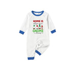 Family Christmas Holiday Blue Pajama Set Including Christmas Gnome Print
