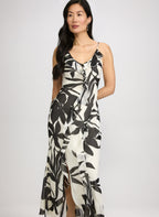 Tropical Waterfall Flounce Dress