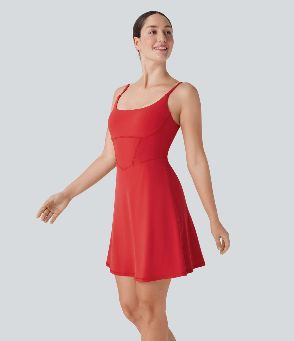 SoftlyZeroTM Plush Corset 2-in-1 Mini Casual Dress with Pocket-Longer Length