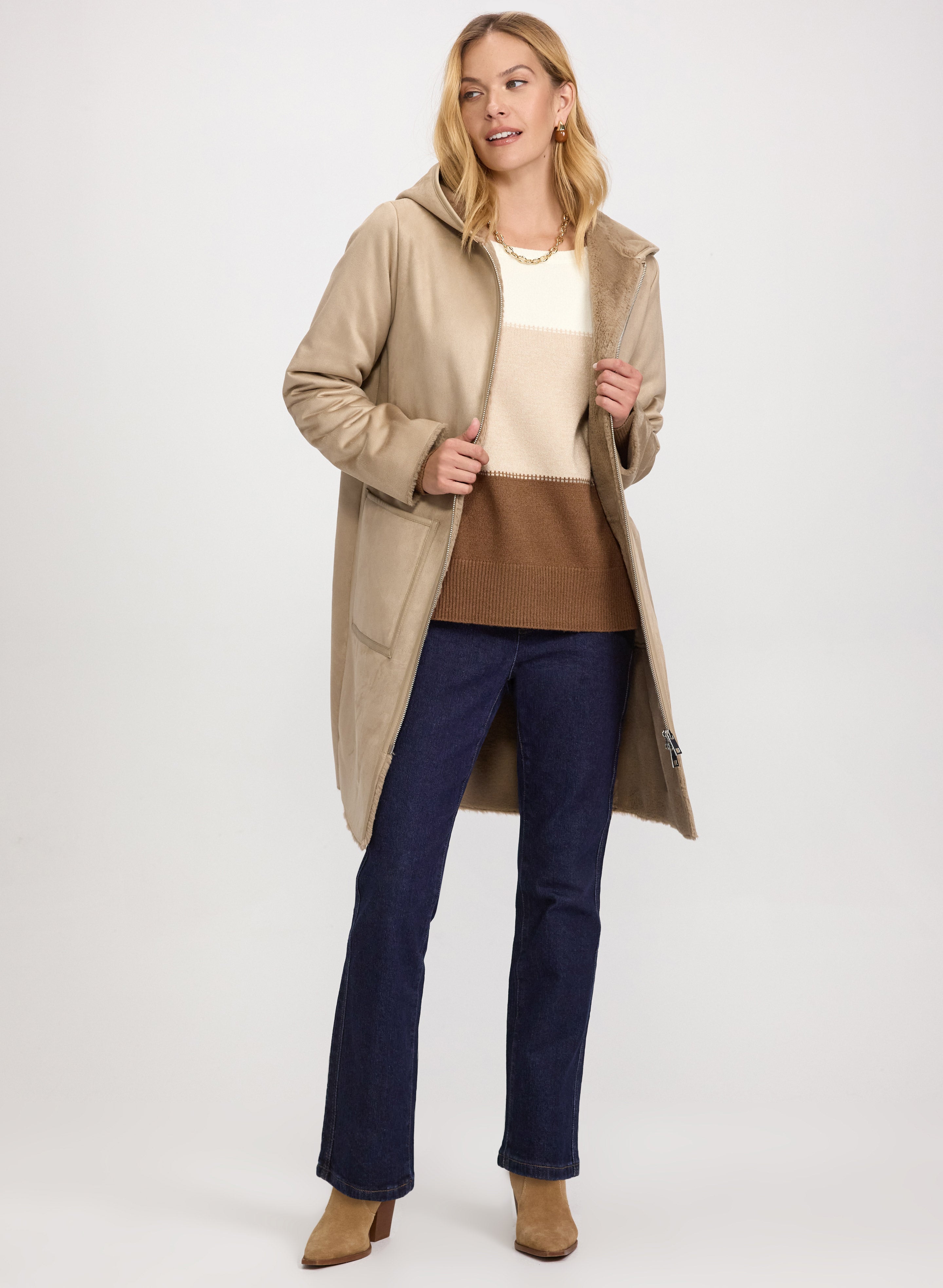 Faux-Shearling Coat