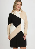 Colour Block Sweater Dress