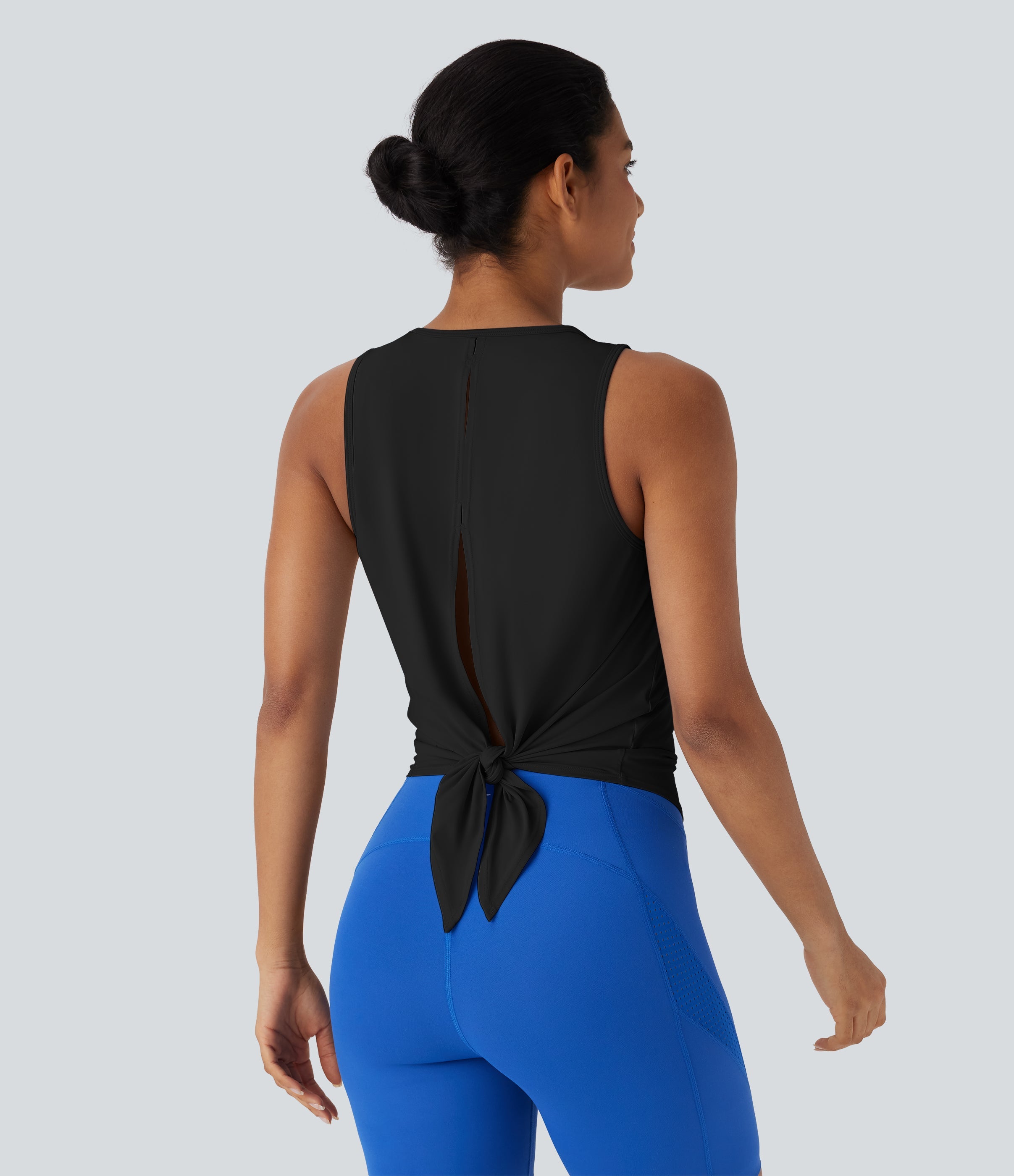Tie Back Cool Touch Running Tank Top-UPF50+