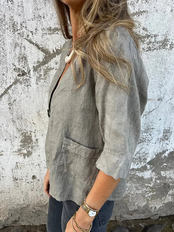 NEW🔥 Linen Pocket Shirt