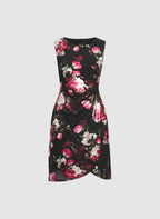 Floral Draped Dress