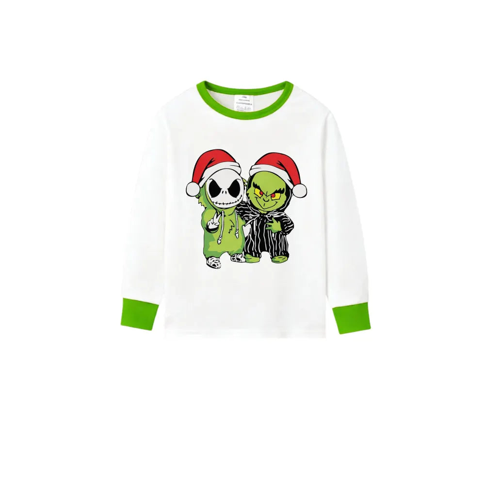 Holiday Family Christmas Pajamas Set With Christmas Pattern Print