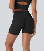 UltraSculptTM High Waisted Drawstring Ruched Yoga Biker Shorts 5'' with Pocket
