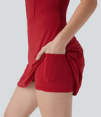 SoftlyZeroTM Airy Corset 2-in-1 Cool Touch Mini Tennis Active Tank Dress with Pockets-Easy Peezy Edition