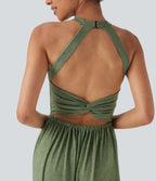 U Neck Harem Casual Jumpsuit with Pockets-Easy Peezy Edition-D/DD/DDD/F Cups