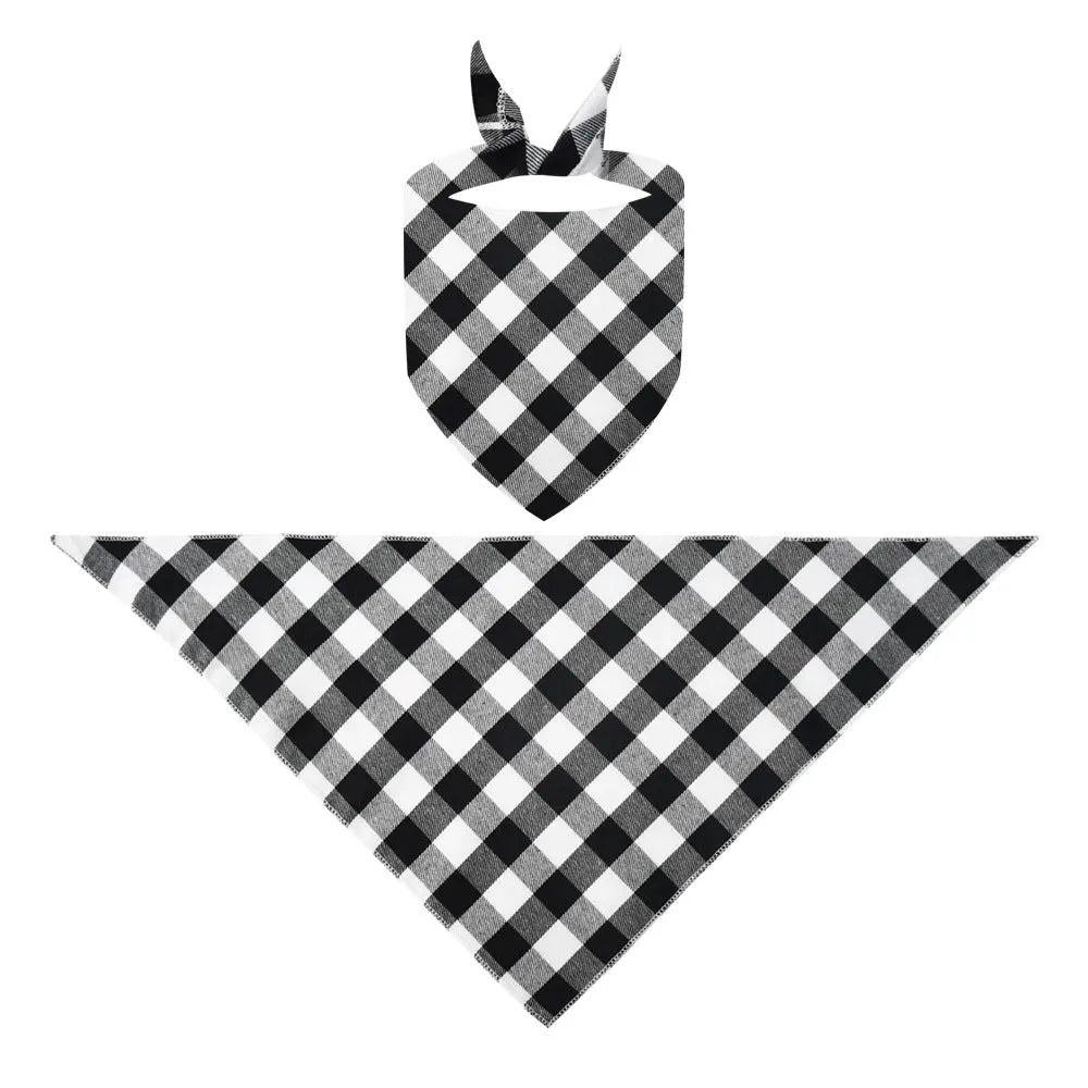 "2025 Family Christmas" Text and Christmas Pattern Black and White Plaid Family Matching Pajamas