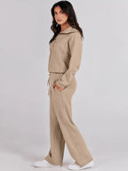 2024 Fall Trendy Outfits Oversized Two Piece Sweatsuit