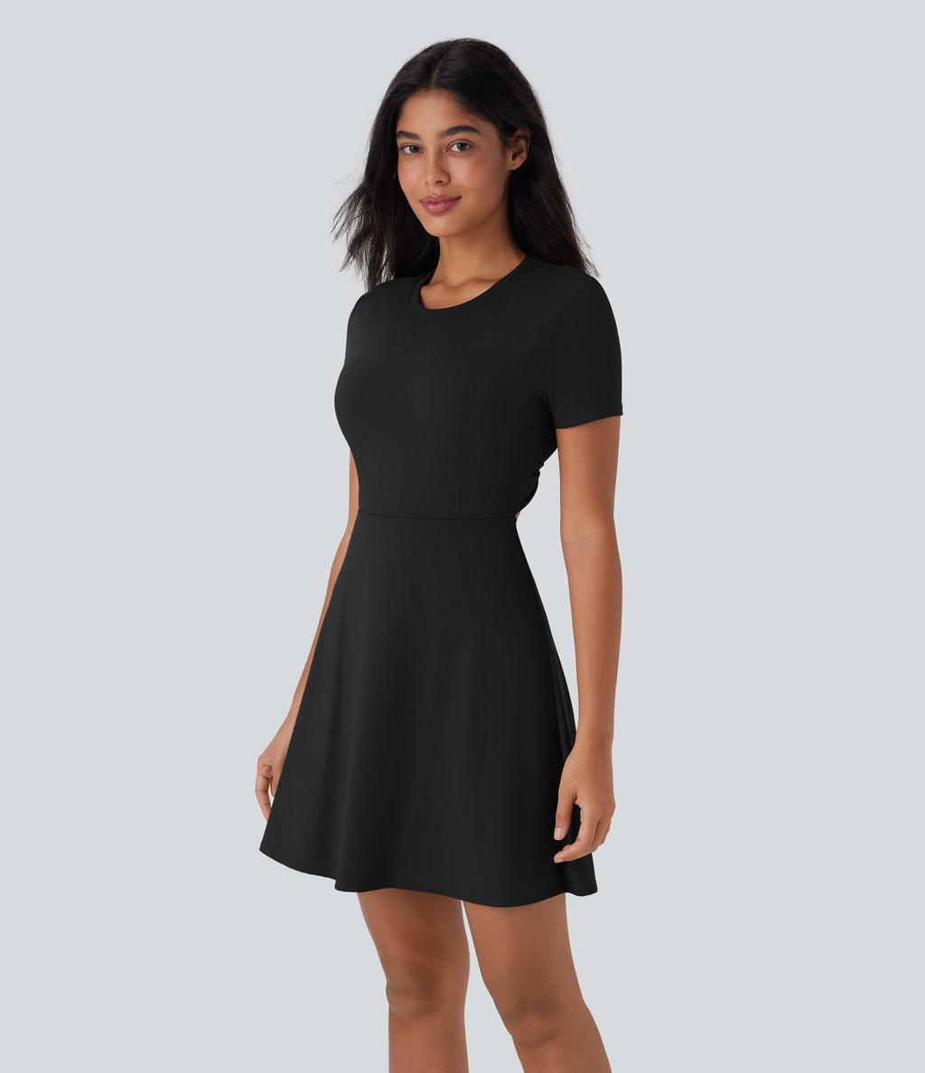Cut Out Flare Mini Dance Active Dress-D/DD/DDD/F Cups