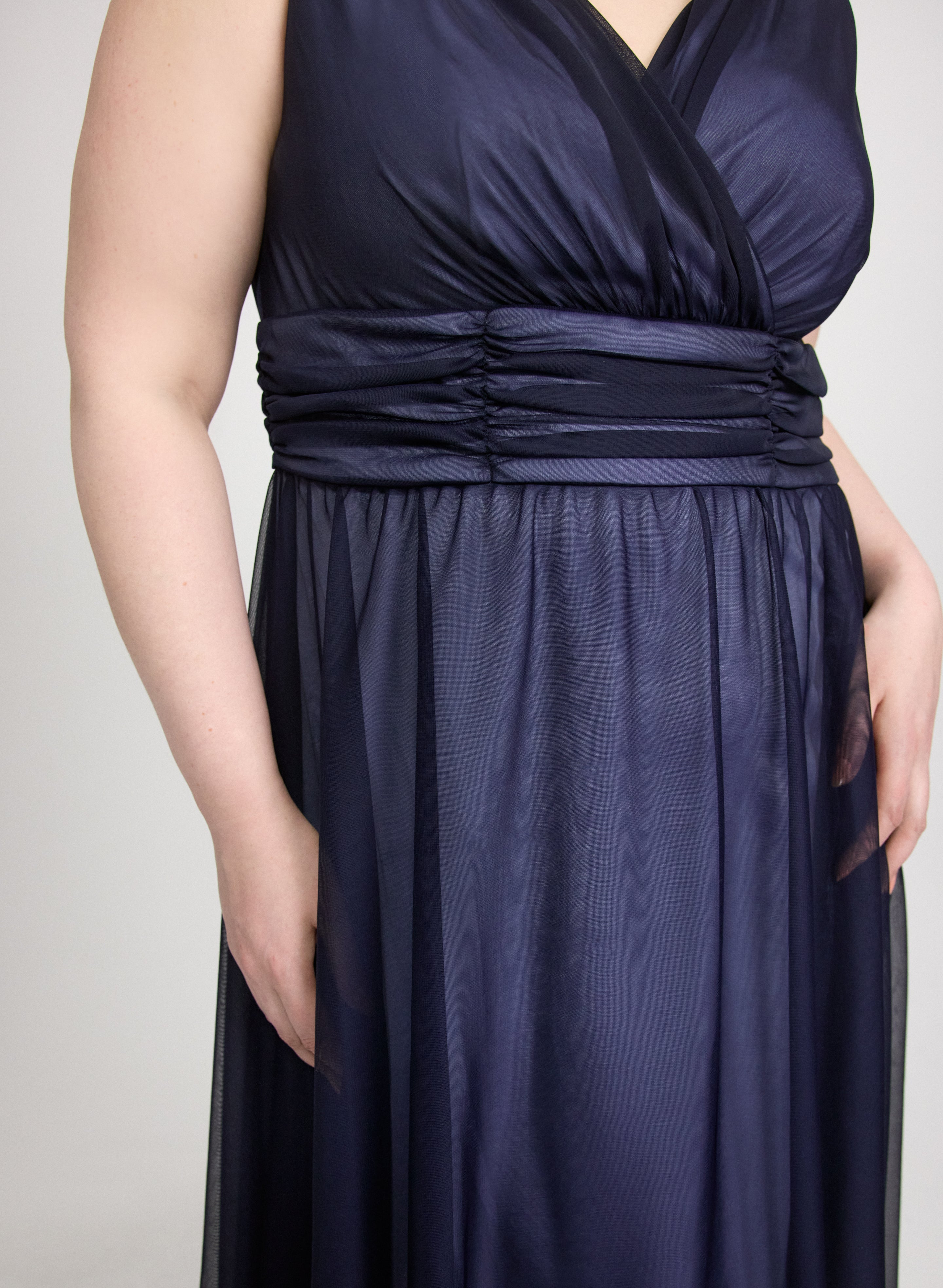 Mesh Fit and Flare Dress