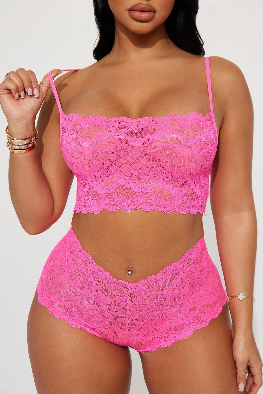 Sultry Moments Lace 2 Piece Set - Black