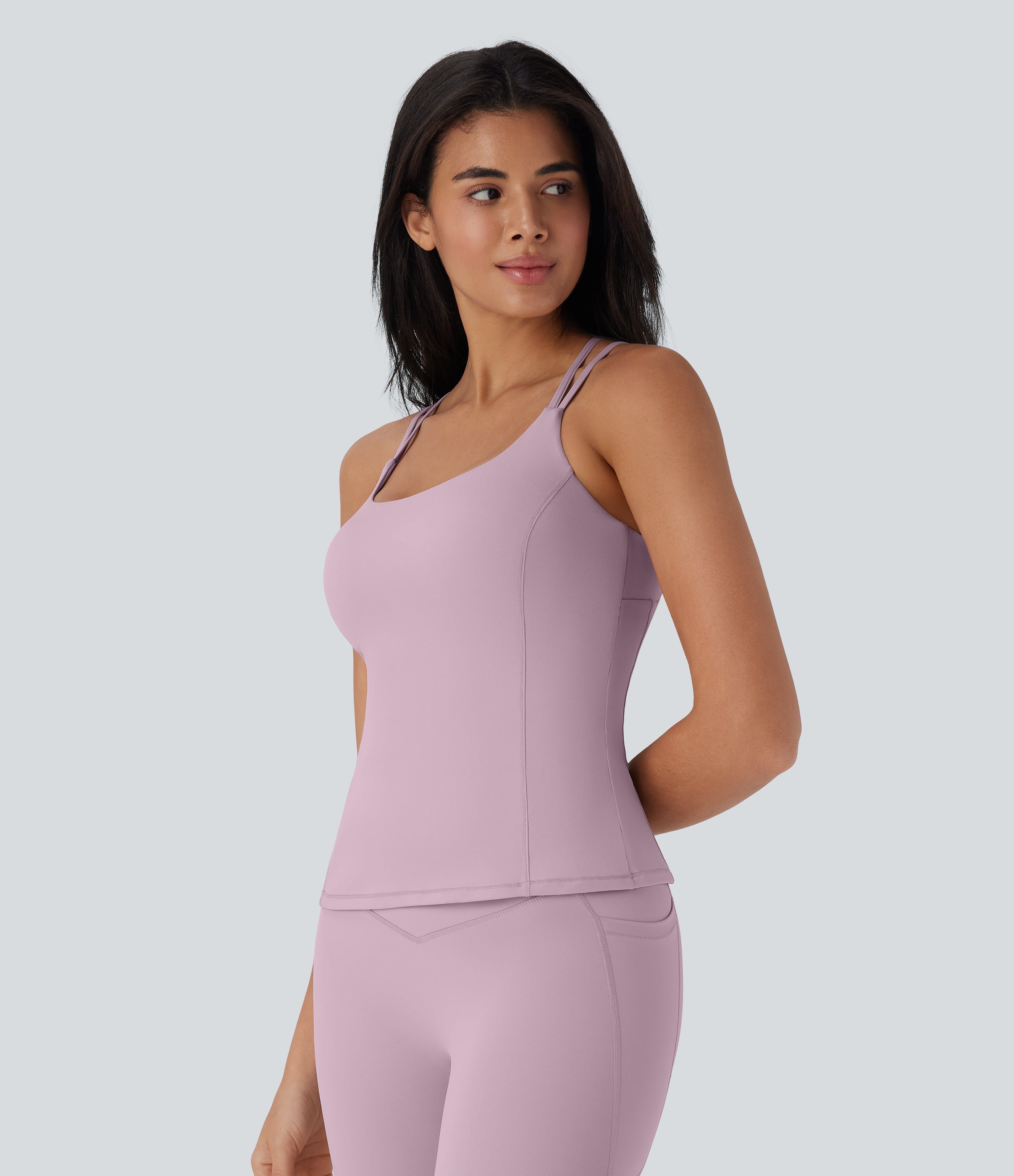 UltraSculptTM Cool Quick Dry Molded Cups Yoga Cami Top-UPF50+