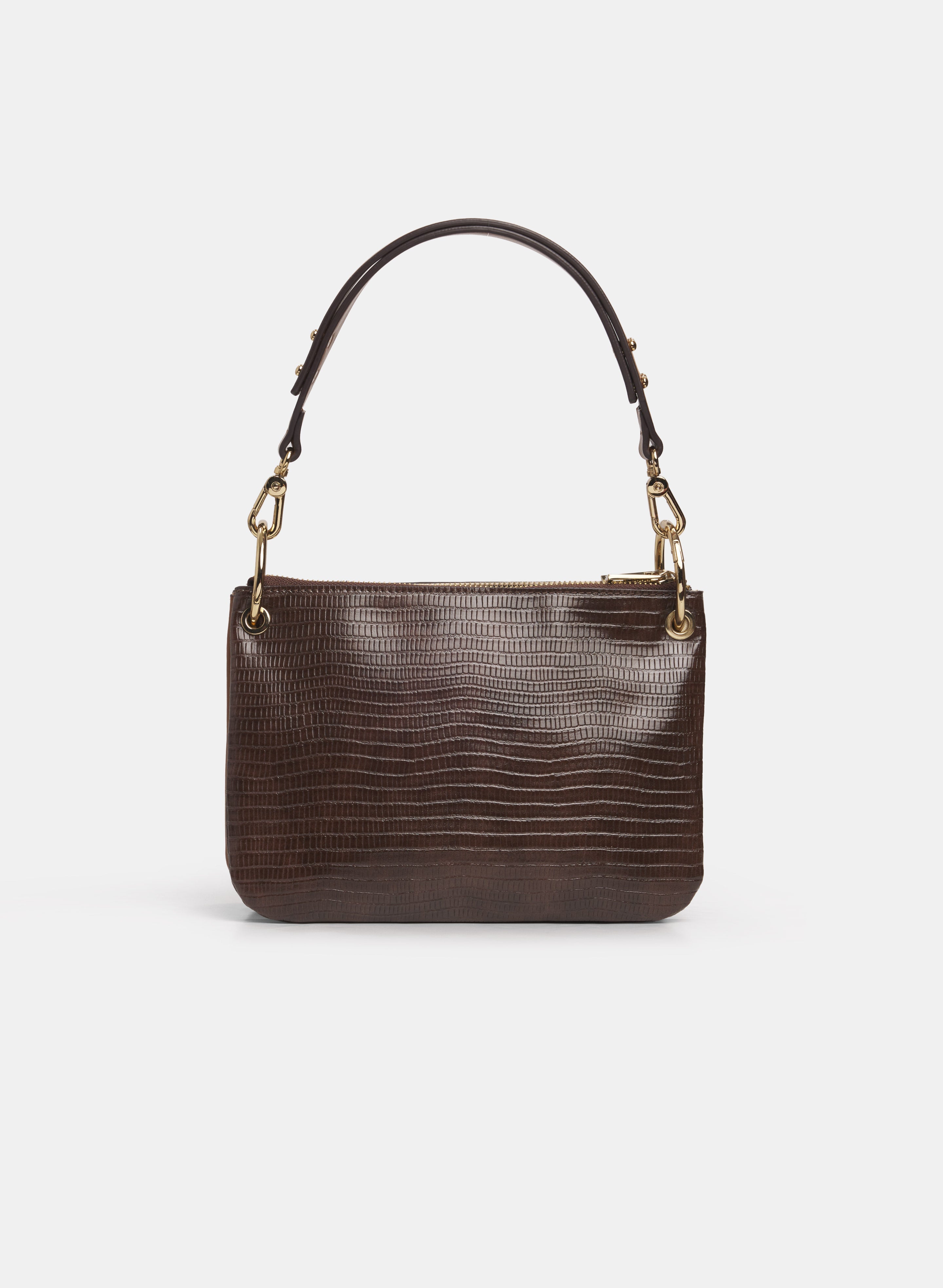 Embossed Vegan Leather Handbag