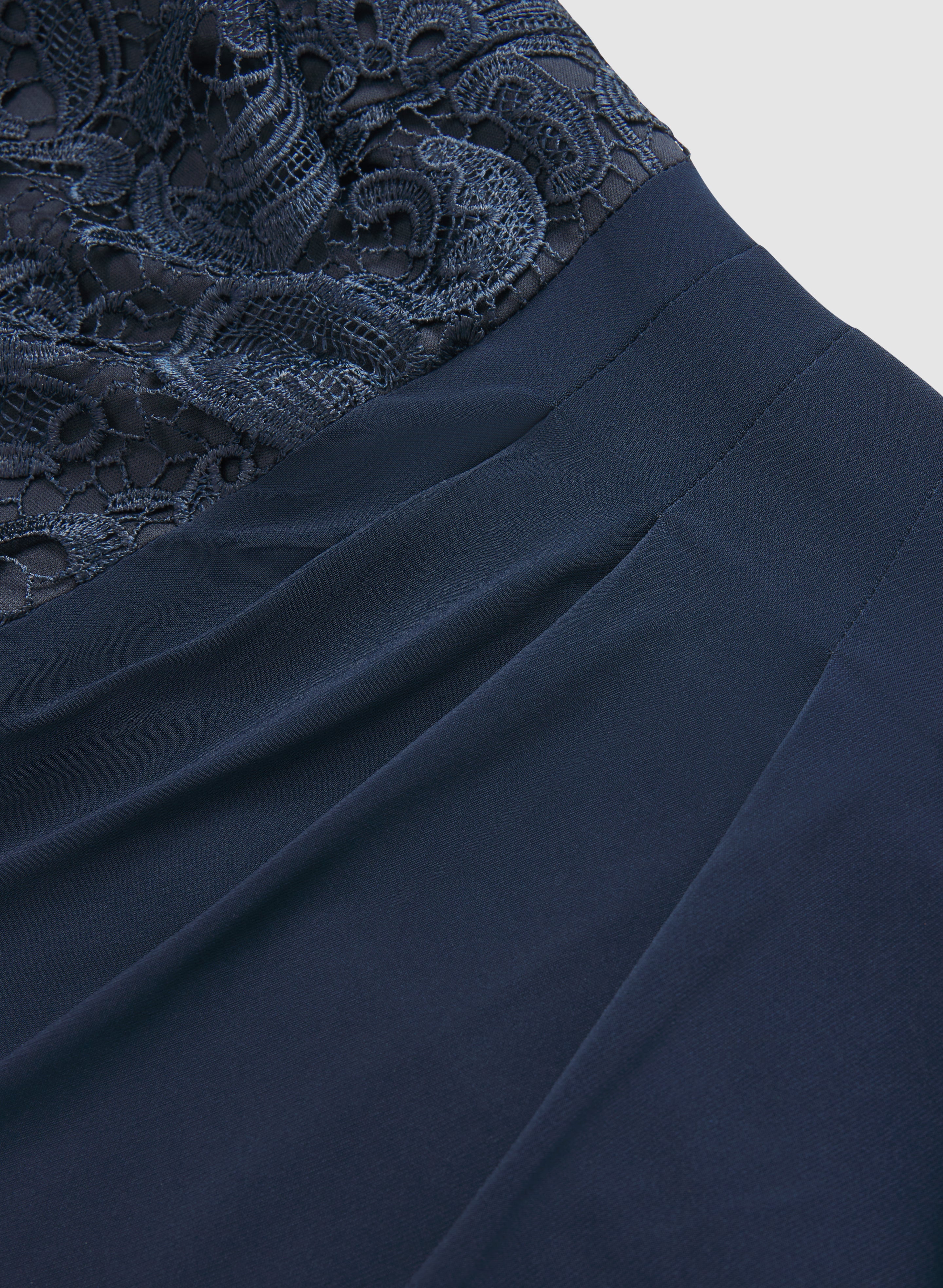 Lace Cowl Back Dress