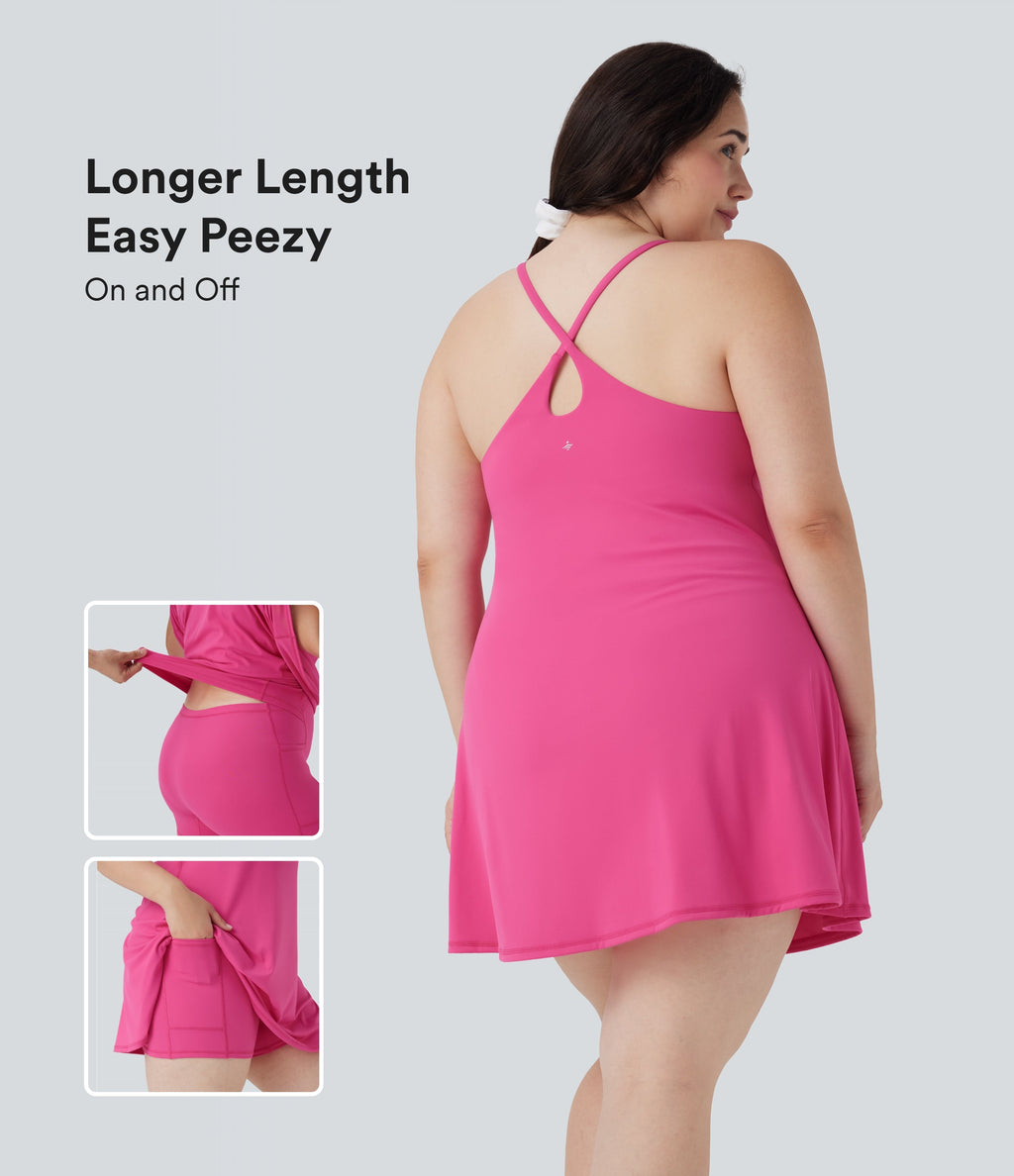 SoftlyZeroTM Plush Active Plus Size Dress-Longer Length-Easy Peezy Edition
