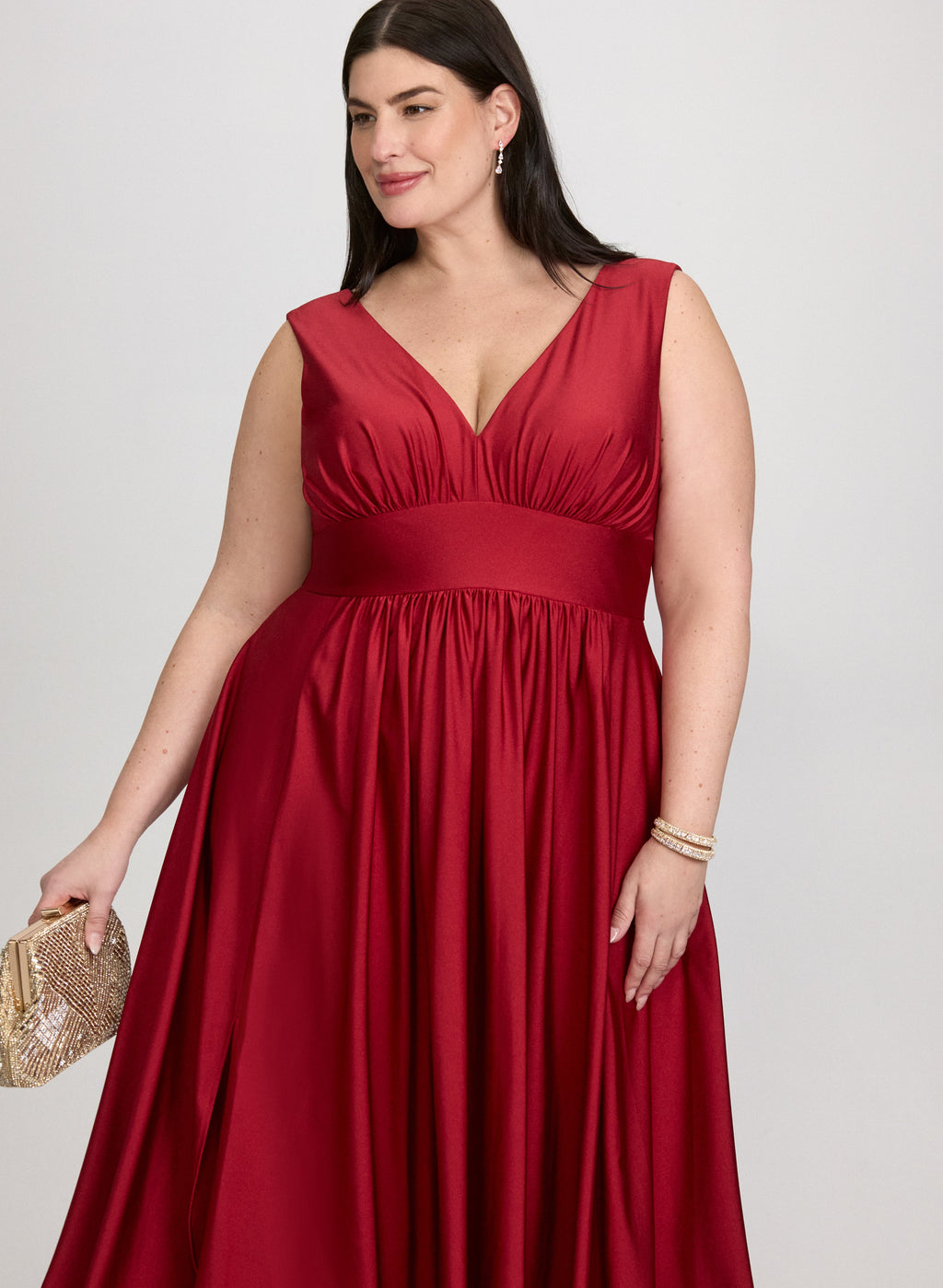 Fit & Flare V-Neck Dress