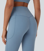 UltraSculptTM SoCinched High Waisted Tummy Control Cropped Yoga Bootcut Leggings with Pockets