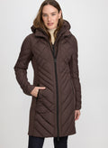 Bernardo - Quilted Scuba Detail Coat