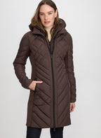 Bernardo - Quilted Scuba Detail Coat
