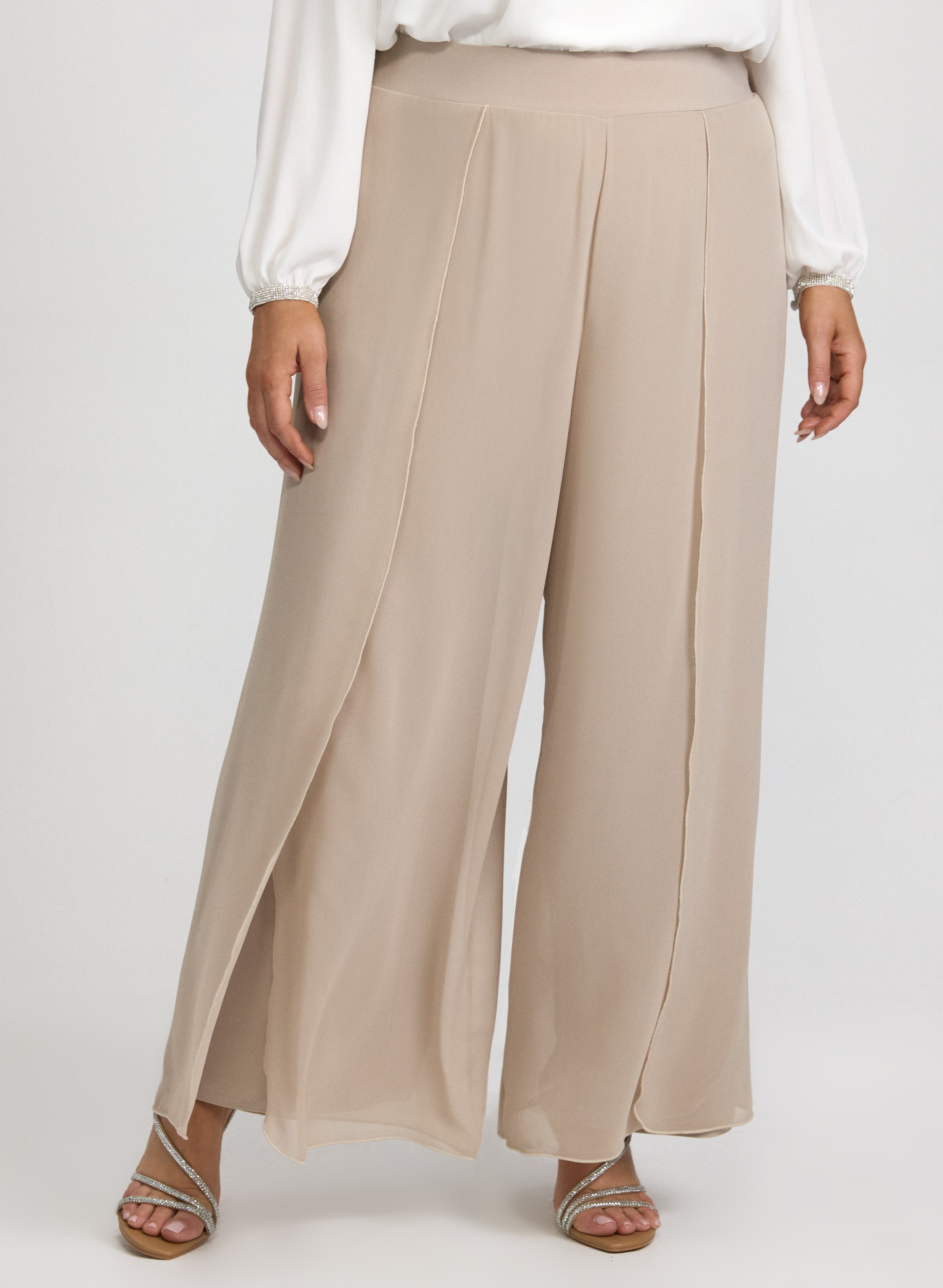 Chiffon Overlay Pants