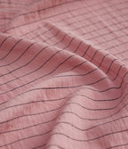 Short Sleeve Stripe Work Linen-Feel Shirt