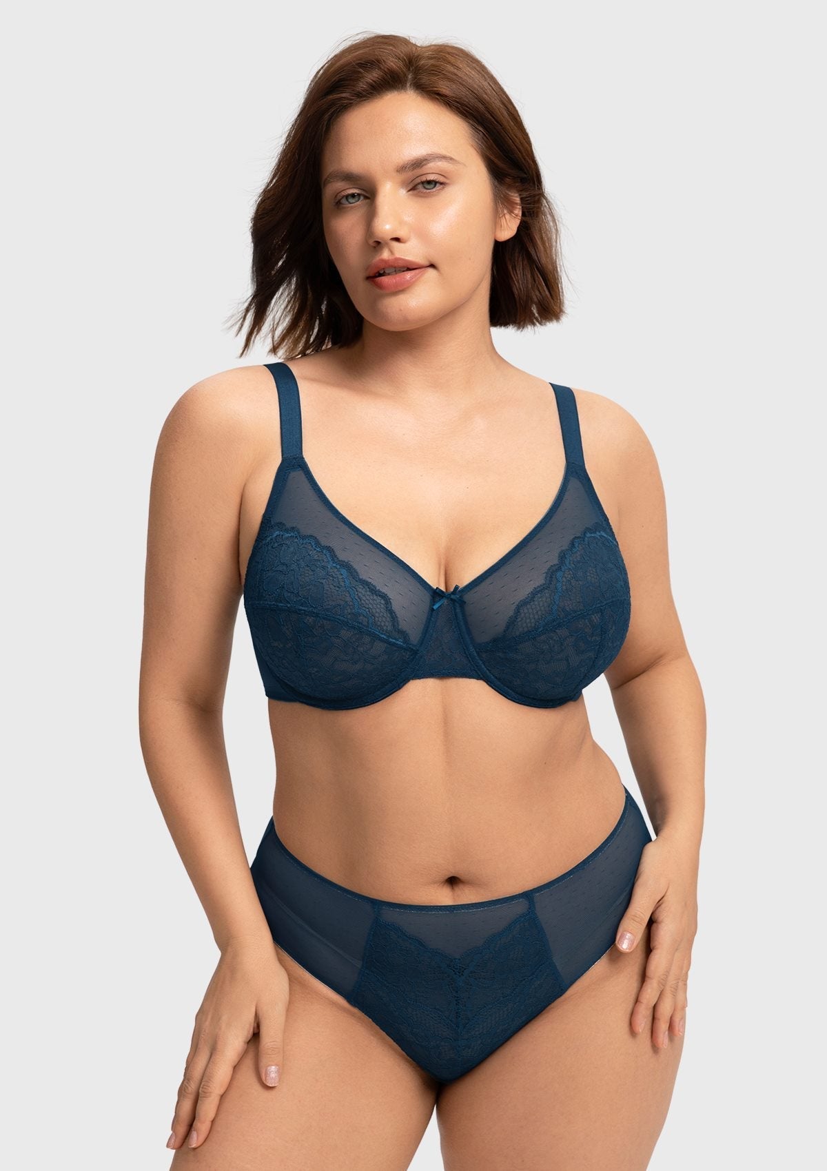 Enchante Unlined Non-padded Lace Underwire Bra