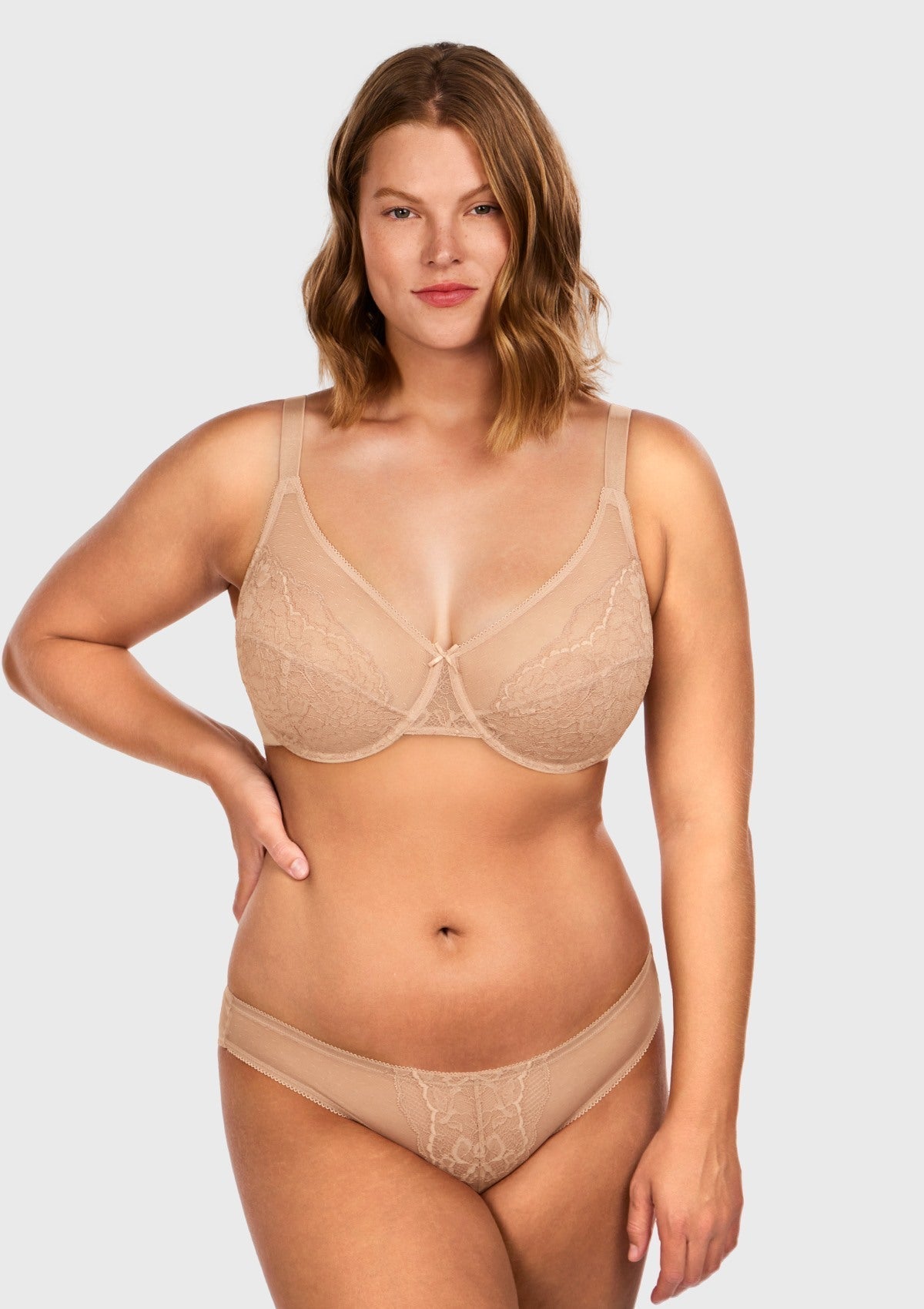 Enchante Unlined Non-padded Lace Underwire Bra