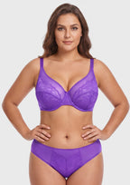 Enchante Unlined Non-padded Lace Underwire Bra