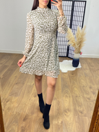 Aubrey Khaki Floral Print Dress