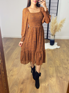Muswell Elasticated Bust Leopard Print Smock Dress