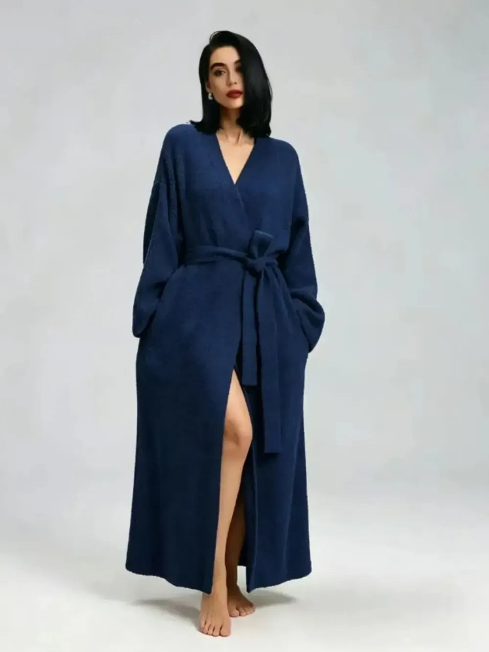 Women's Double-Sided Fleece Robe|Thickened Long Plush Casual Loungewear