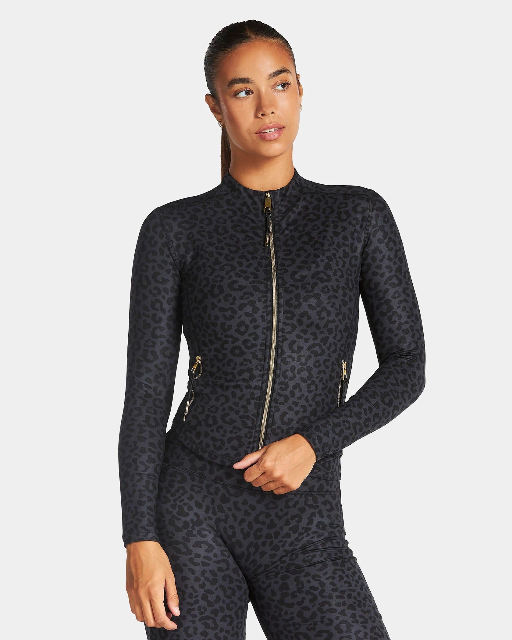Allrounder Shaping Two-Piece Set, High-Waist Wide-Leg Pants & Zipper Jacket, Breathable Sporty, Long Sleeve, All Seasons, Yoga & Gym Wear