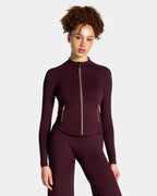 Allrounder Shaping Two-Piece Set, High-Waist Wide-Leg Pants & Zipper Jacket, Breathable Sporty, Long Sleeve, All Seasons, Yoga & Gym Wear